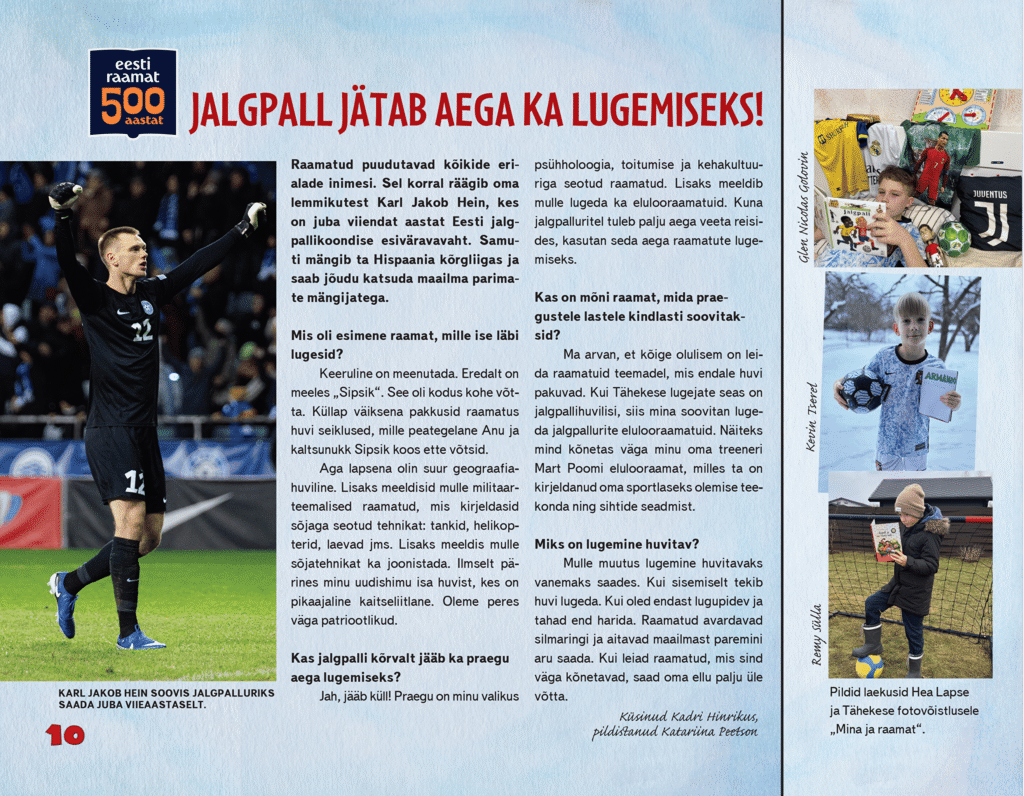 Jalgpall jätab aega ka lugemiseks!