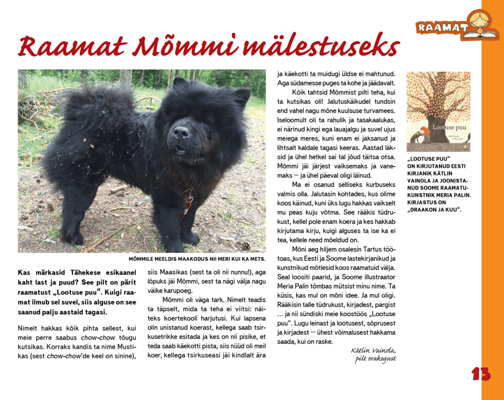 Raamat Mõmmi mälestuseks